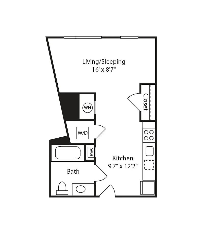 Floor plan Studio-S20
