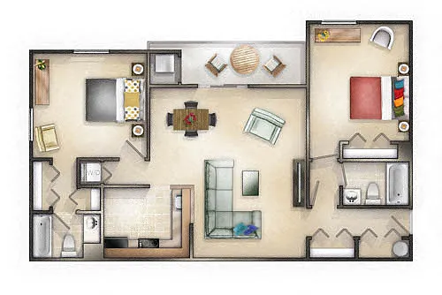 Floor plan 2 Bedroom