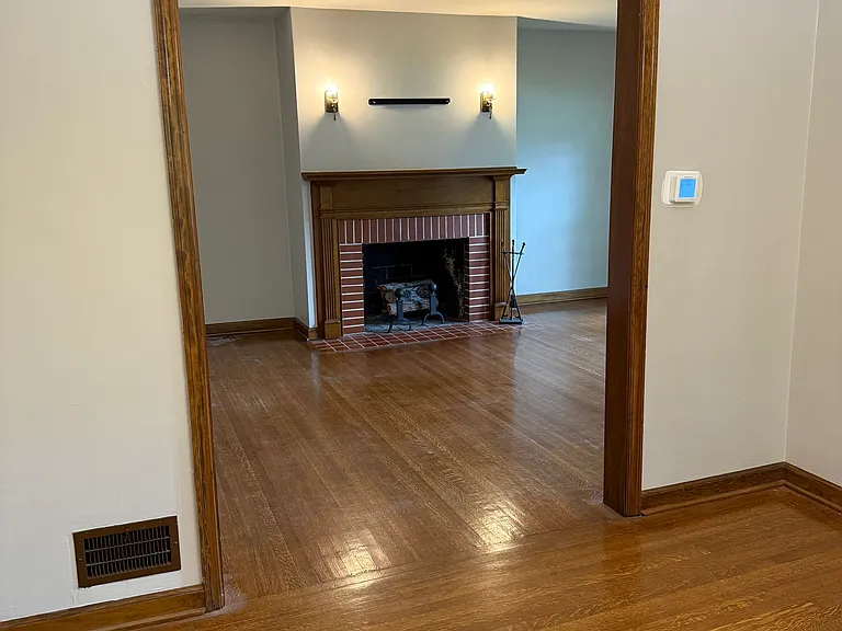 Dining room looking into living room