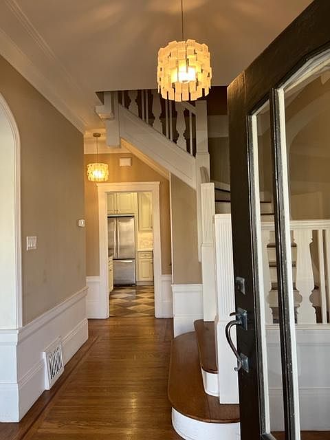 Front door to kitchen.