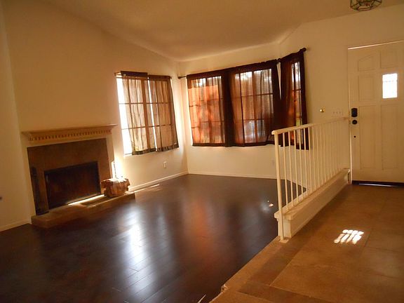 Entryway and step down living room