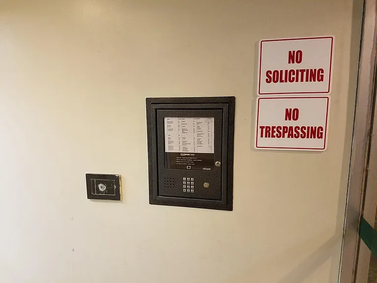 No solicitation sign at front entrance