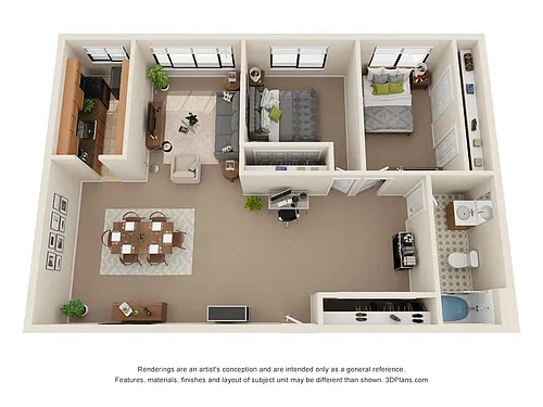 Floor plan 2BR 1BA
