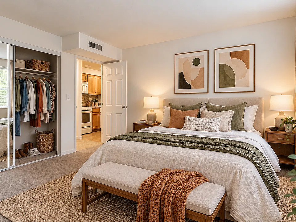 Comfortable Bedrooms with Convenient Closet Space