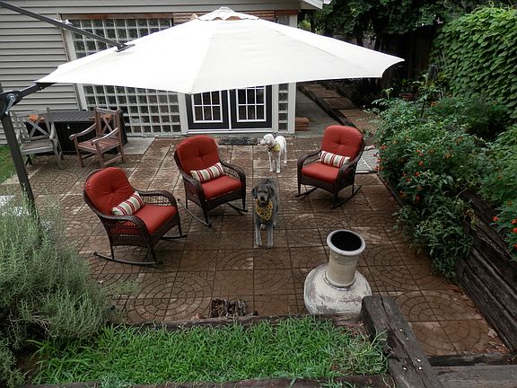 Rear garden patio