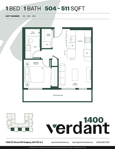 Floor plan 1 Bedroom 1 Bath 1 Bed 1 Bath 5