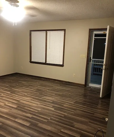 Living room -Front door opens to deck