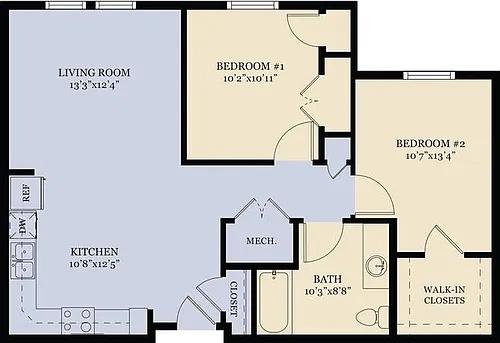 Floor plan 2 Bedroom