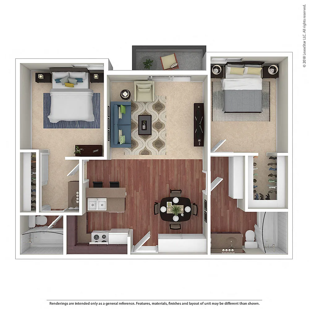 Floor plan 2BR/2BA