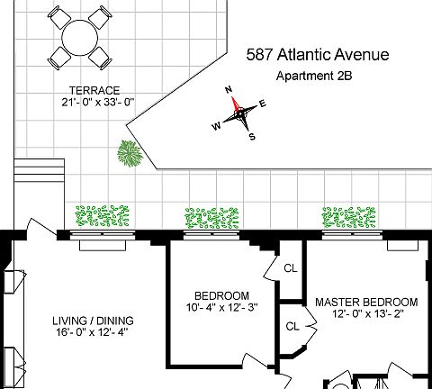 2nd image of 457 Atlantic Ave APT 2B