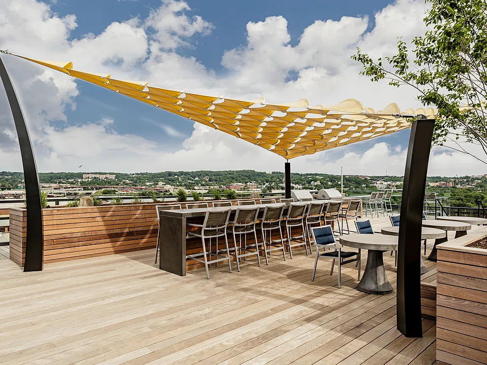 Rooftop terrace with outdoor lounge perfect for entertaining