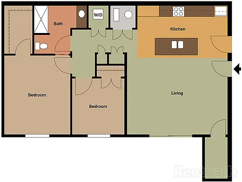 Floor plan Two Bedroom