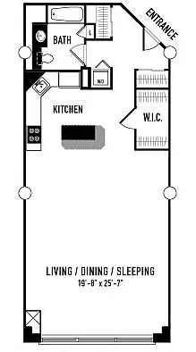 Floor plan Studio B