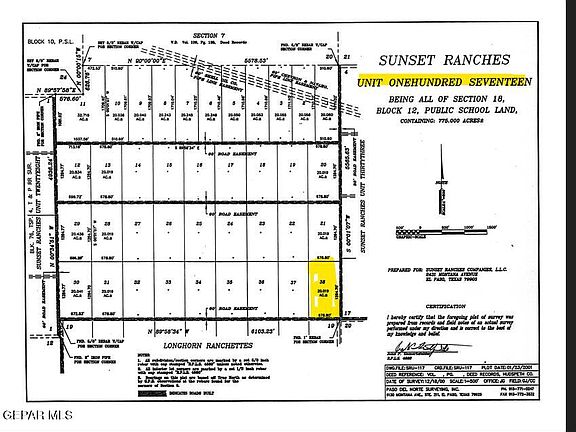 2nd image of 12 Sec 18 Psl Sunset Ranches 117 Lot 38