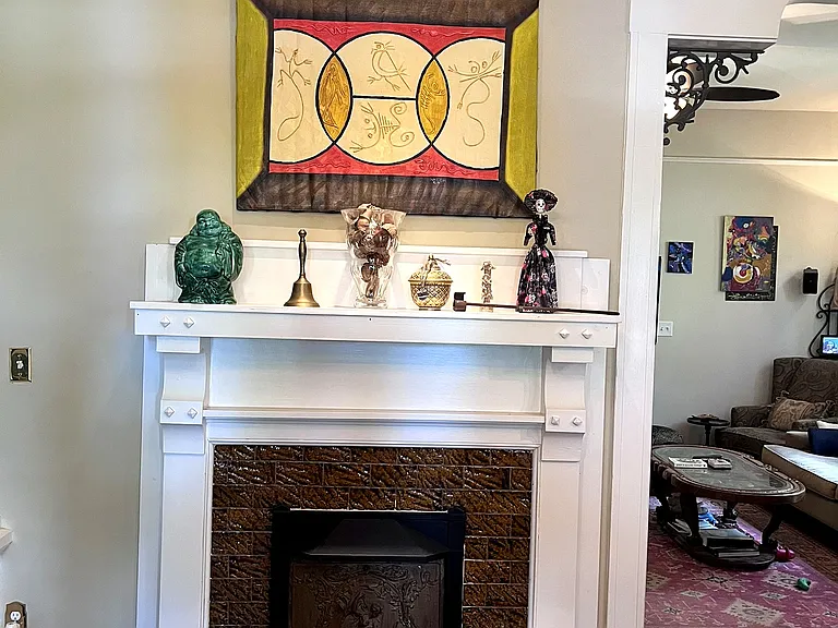 Dining room fireplace (non-operational)