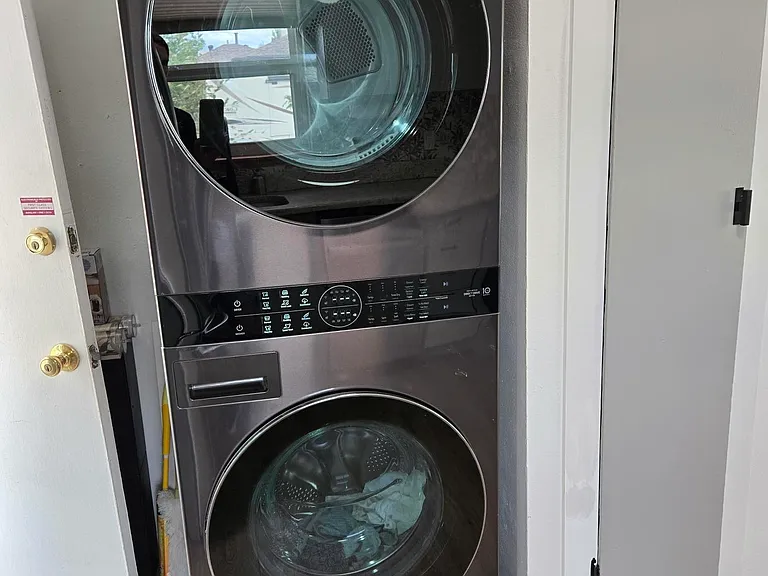 LG Wash tower - one unit washer and dryer with steam cleaning (this can eliminate a lot of your dry cleaning needs)