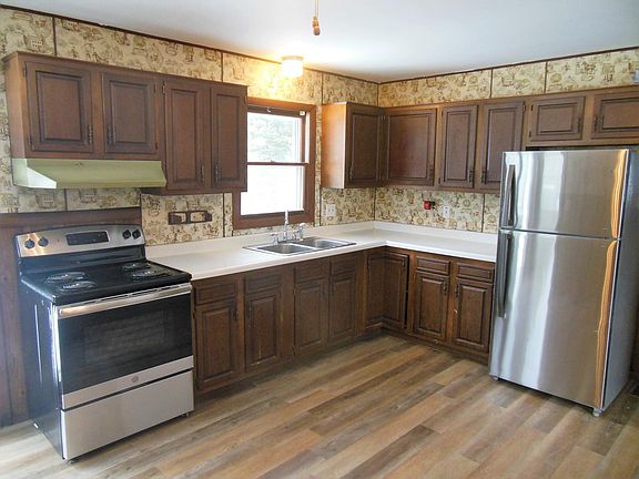Kitchen with new stainless steel appliances
