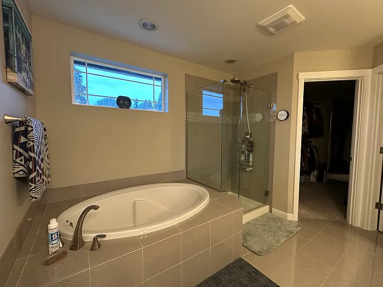 Primary bath - double vanity with tub and shower