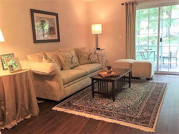 Comfortable living room with easy to clean flooring.