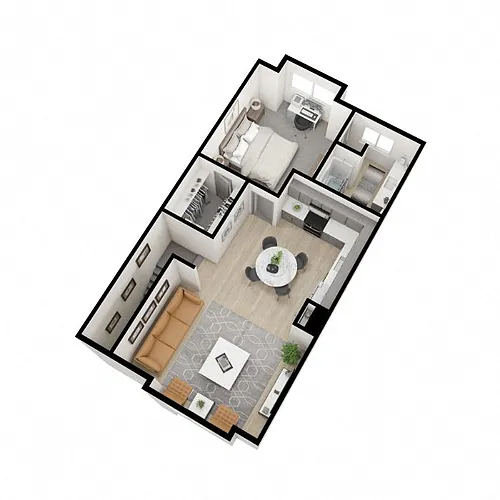 Floor plan Big Sky 2-Bed