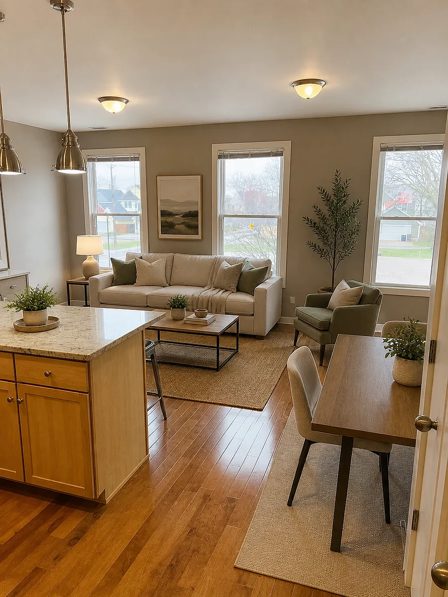 Open concept living space - 2507 N Delaware St