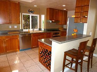 Custom solid cherry cabinets