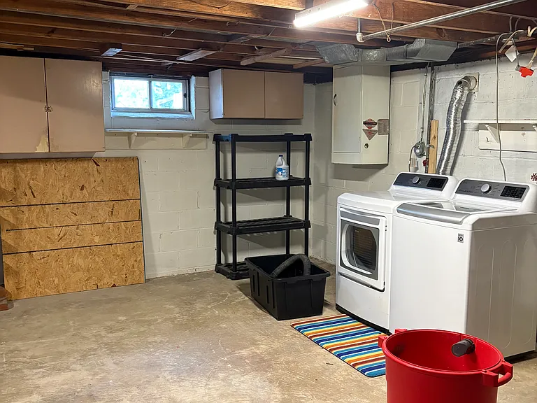 Lower level utility room