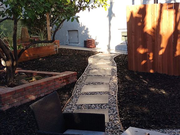 Yard with fire pit