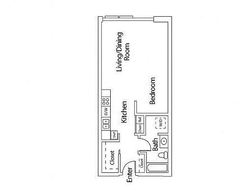 Floor plan Studio B
