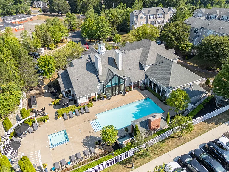 Outdoor Pool and Leasing Center at The Residences at Stevens Pond in Saugus, MA 01906