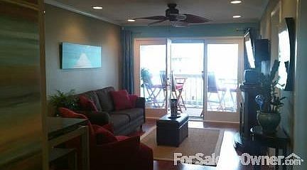 Living Room With View of the Ocean
						:
						Brazilian hardwood, recessed lights, surround sound, fireplace, flat screen TV.