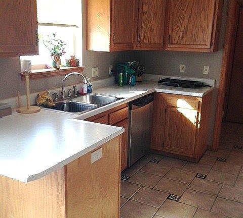 Kitchen with tile floor