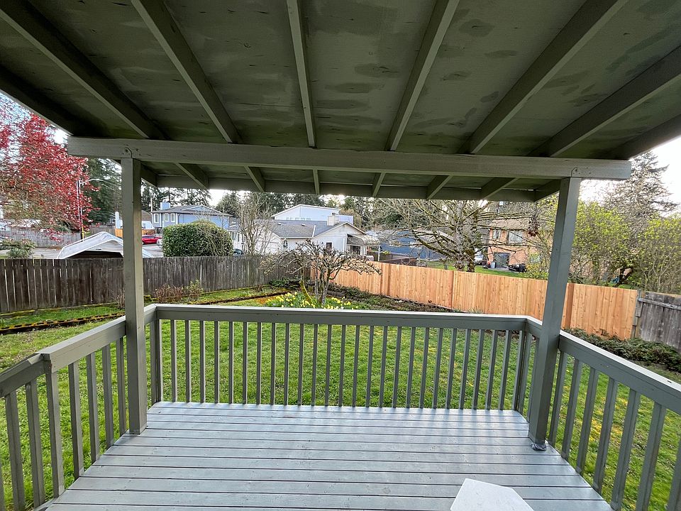 Your private120 sq ft covered deck overlooking the yard