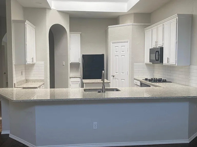 Light and bright kitchen with skylight.
