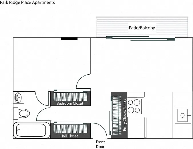 Floor plan Park Ridge Place - One Bedroom
