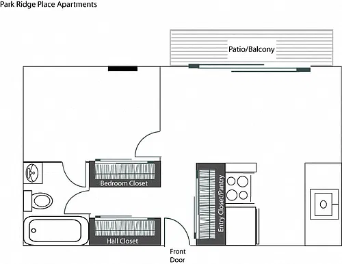 Floor plan Park Ridge Place - One Bedroom