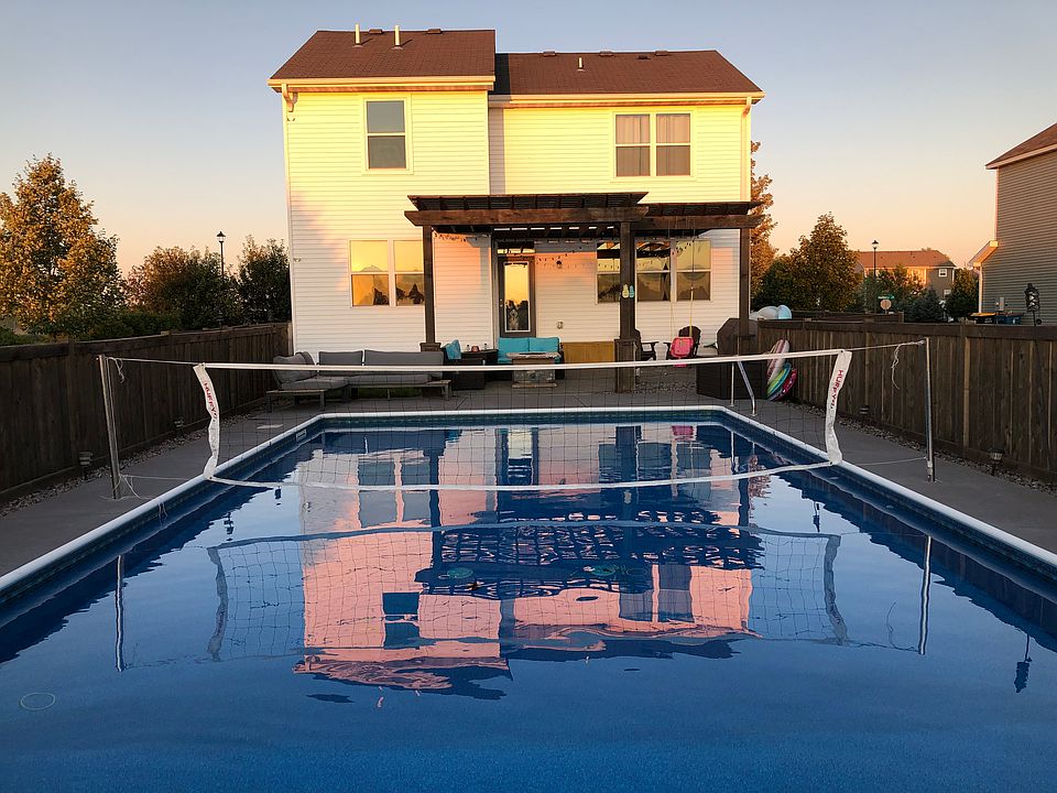 View from back of pool