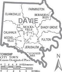 Cities in Davie County