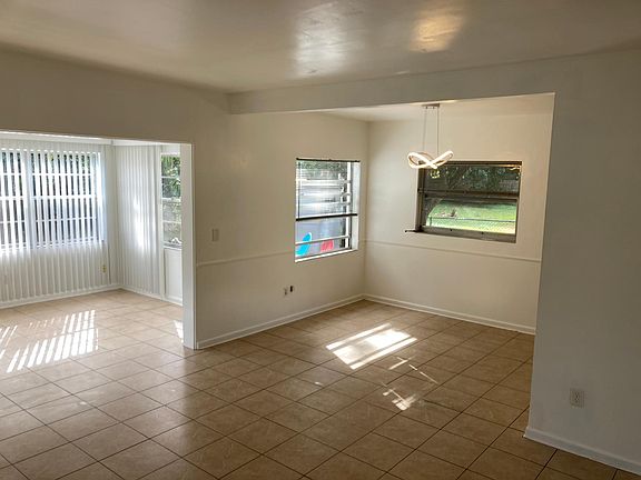 The dining room is off of the living room