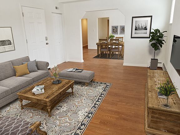 Large living room and dining room
