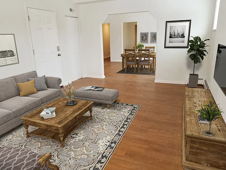 Large living room and dining room