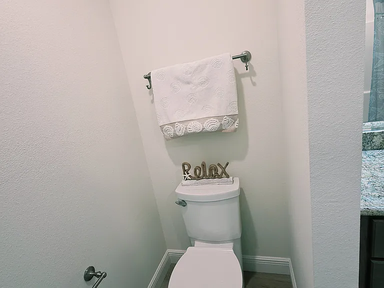 Tall smooth sided toilet in master bath