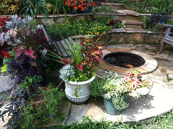 Backyard Fire Pit area