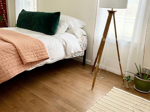 Primary bedroom (faces back yard to the south).