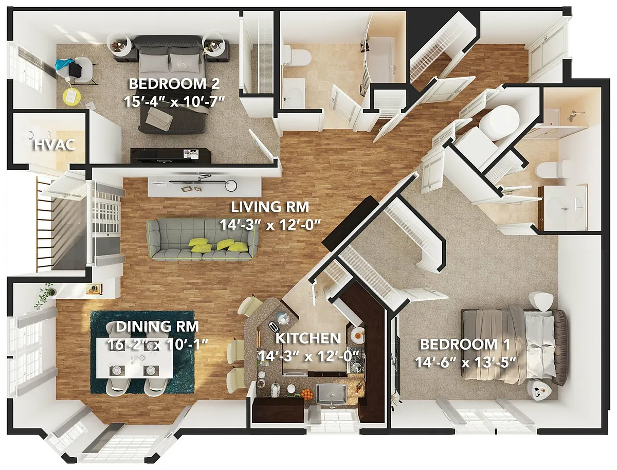 Floor plan Camelot East - Everly