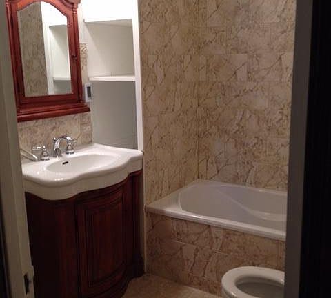First bathroom with soaking tub