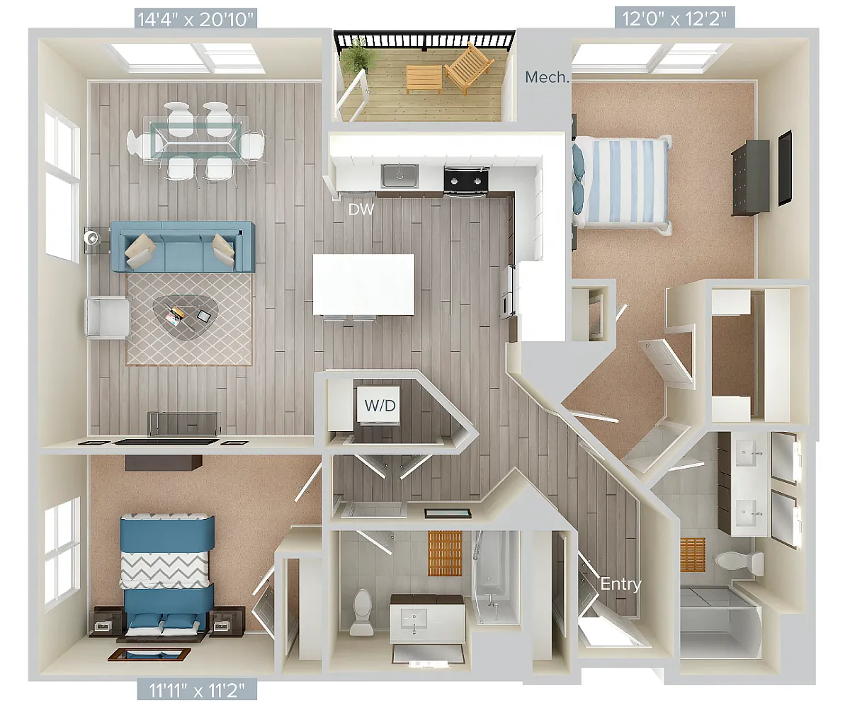 Floor plan B8-1250