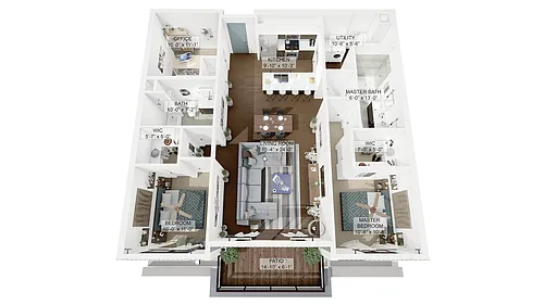 Floor plan 2 Bedroom 2 Bathroom