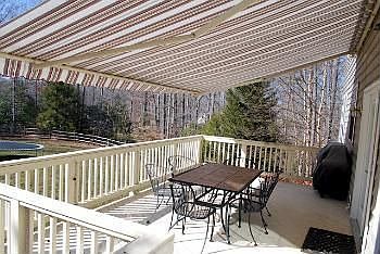 Relax on deck with awning