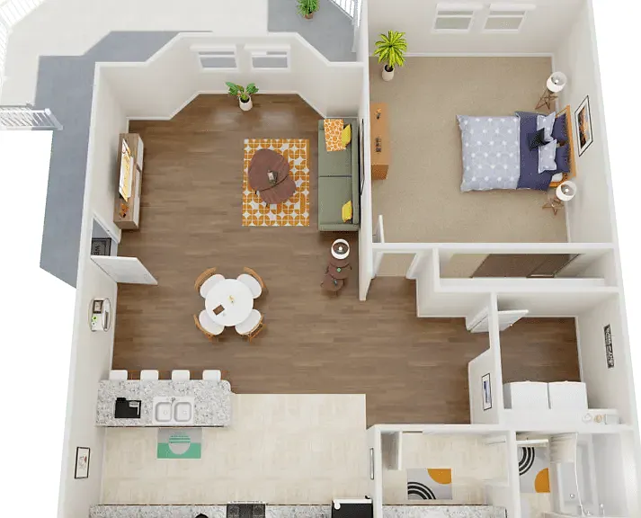 Solano - Income Restricted Floorplan Diagram